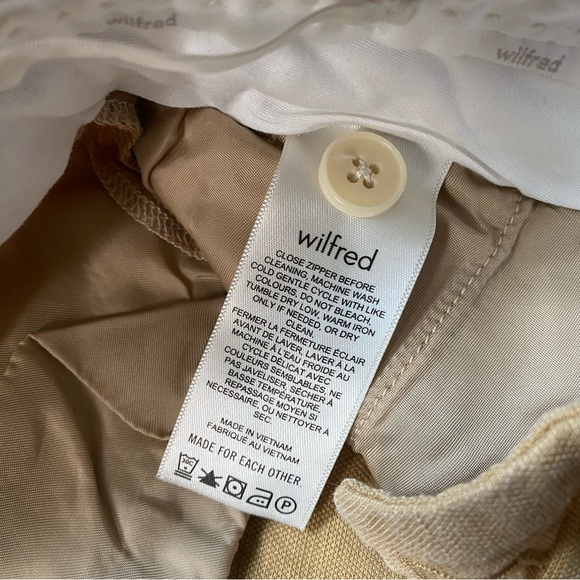 Aritzia Wilfred Effortless Pant in Sandy Beige Tan Size 6 - Picture 14 of 16